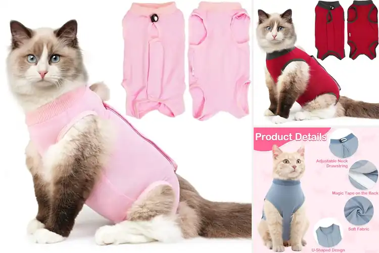 Detailed view of Best Abdominal Wound Cat Garment: Comfort & Healing