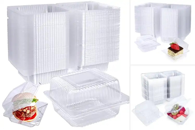 Detailed view of Best Clear Cake Slice Containers