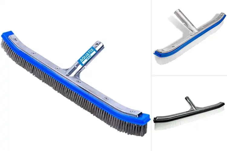 Detailed view of Best Curved Aluminum-Back Pool Wall Brushes