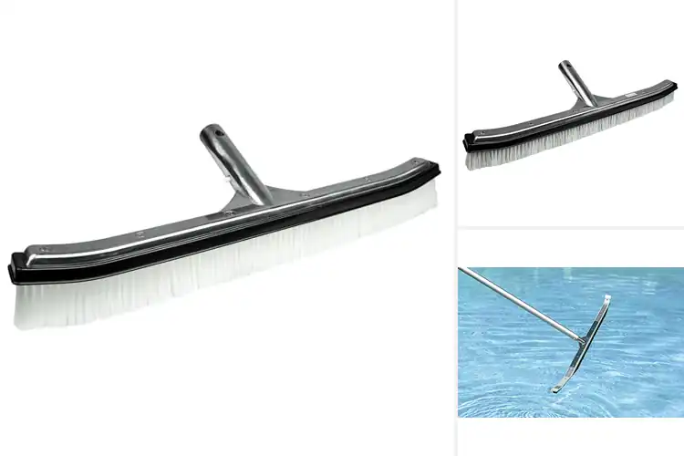 Detailed view of Best Die-Cast Aluminum Back Pool Wall Brushes