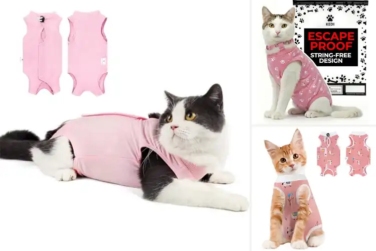 Detailed view of Best Skin Disease Cat Suit to Stop Licking & Aid Healing